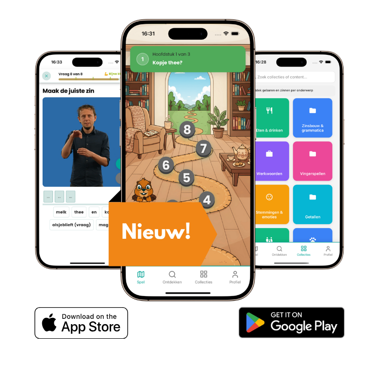 Drie smartphones met de Signio App